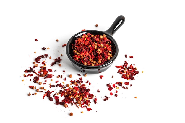 Red spices isolated on a white background High quality photo