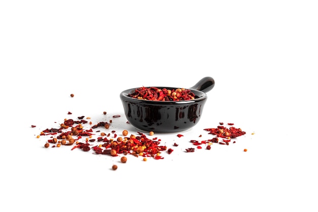 Red spices isolated on a white background