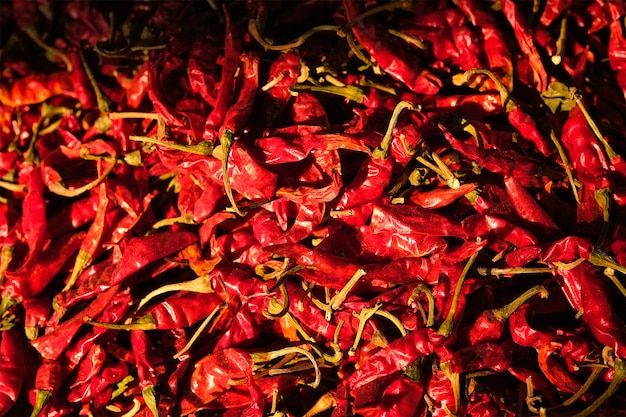 Photo red spicy chili peppers