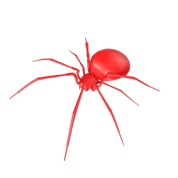 A red spider with a long tail and a long tail.