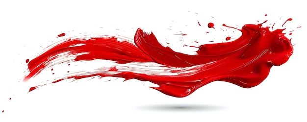 Photo a red splash of paint with the word splashes on it