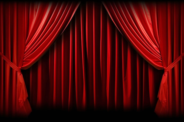 Red stage curtain drape background wallpaper