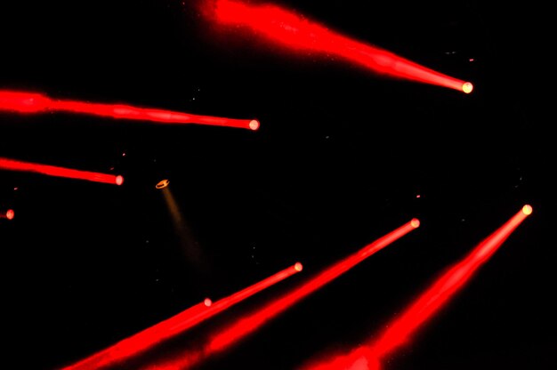 Red stage lights during a rock concert