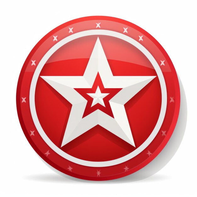 Photo a red star icon on a white background