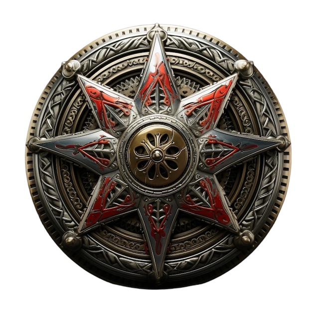 red star in the style of Soviet realism gems white and bronze tones on a transparent background