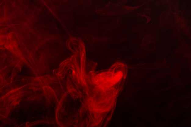 Red steam on a black background.