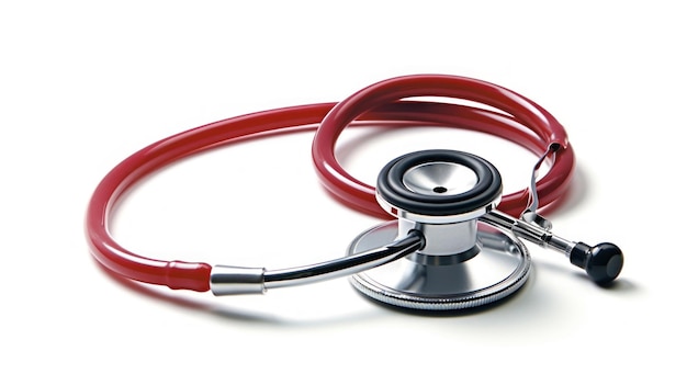 a red stethoscope with a red stethoscope on it.