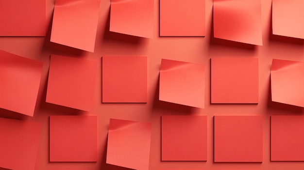 Premium AI Image  Red sticky notes design post it for work memo reminders  business planning and schedulingred sticky