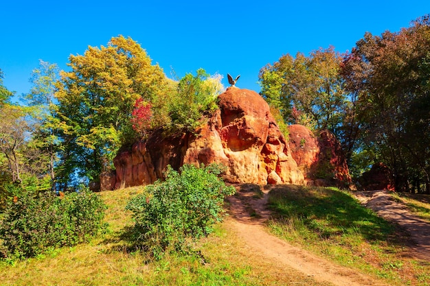 Red stones in kislovodsk national park