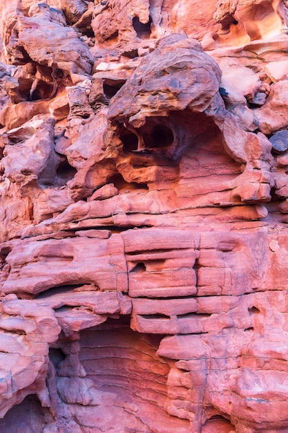 Red stones and the texture of the walls in colored canyon,\
sinai desert, sinai peninsula, egypt