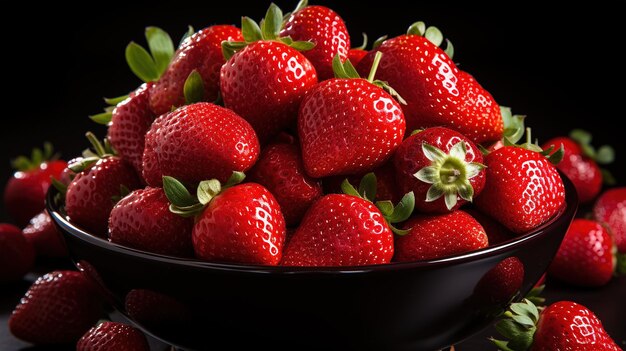 red strawberries background