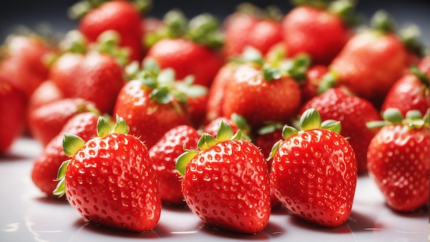Red Strawberry Fresh Fruit Foto Foto Ai gegenereerd