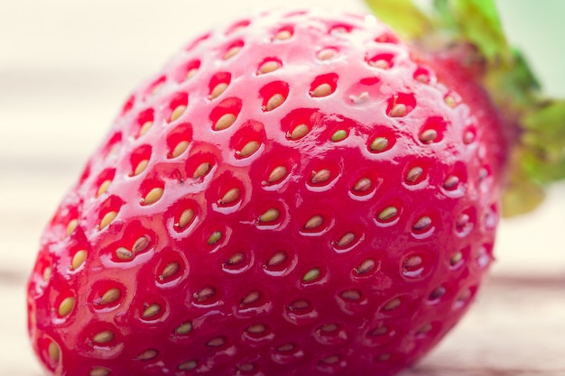 Red strawberry in macro 