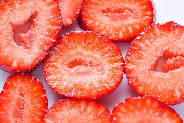 Red strawberry surface, extured background