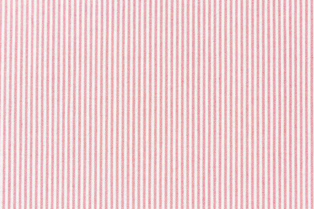 Photo red striped line on white fabric textured backdrop