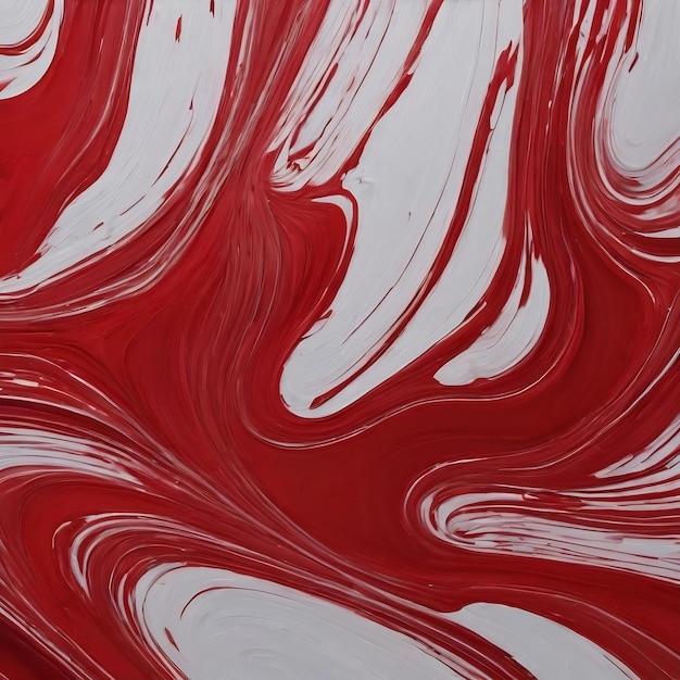 The red strokes are large embossed texture of the paint