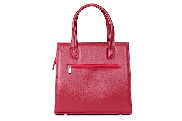 Red stylish ladies leather bag