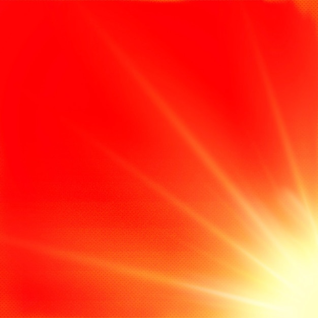 Red sun beams pattern square banner background