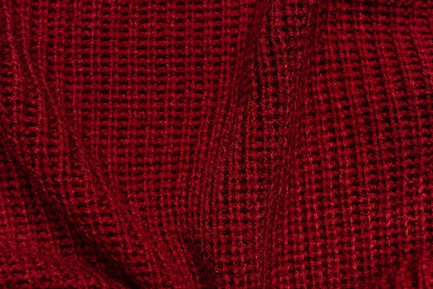 Red sweater fabric texture