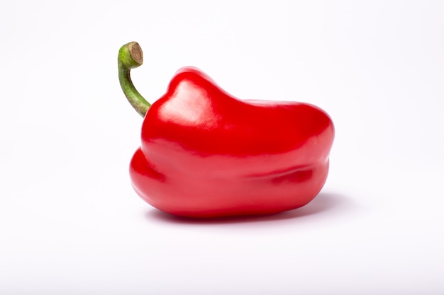 Red sweet pepper isolated closeup