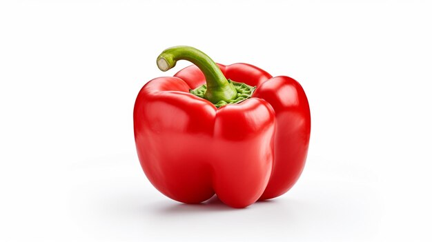 Red sweet pepper on white background