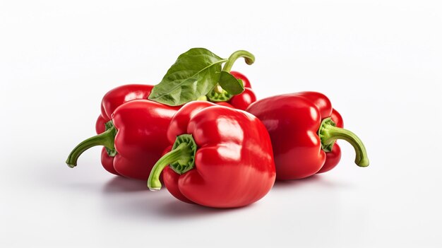 Photo red sweet pepper on white background