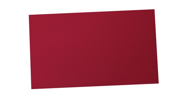 A red table top with a white background.