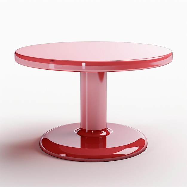 Photo a red table with a red top and a red base