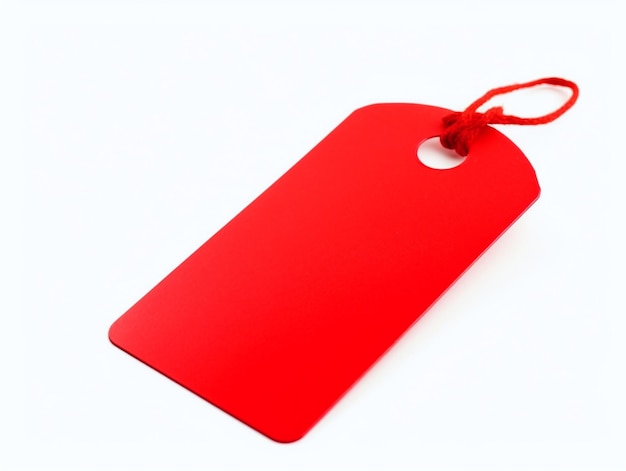 A red tag with the word sale on it