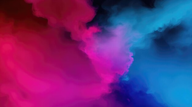 Photo red teal and purple colors dramatic smoke and fog in contrast on a black background