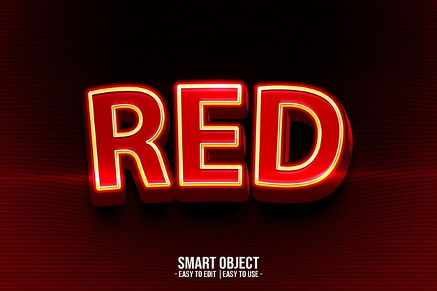 RED TextStyle Effect in PSD