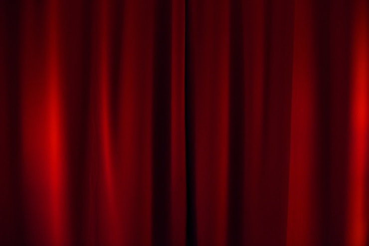 Photo red theater curtain background