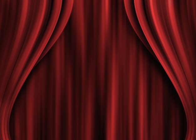 Photo red theater curtain