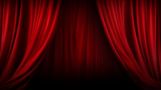 Red theater curtains