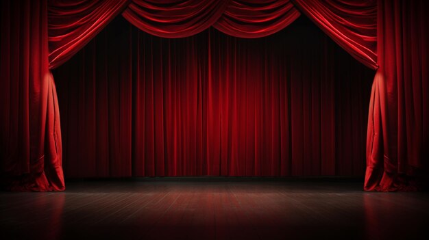 Red theater curtains