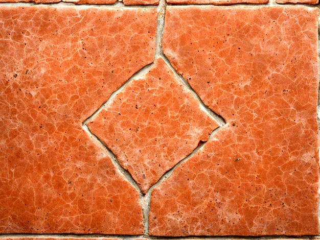 a red tile with a square in the middle