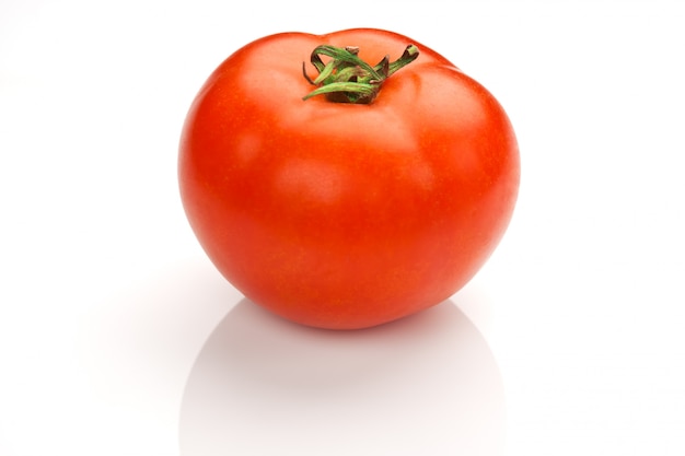 Red Tomato isolated on a white