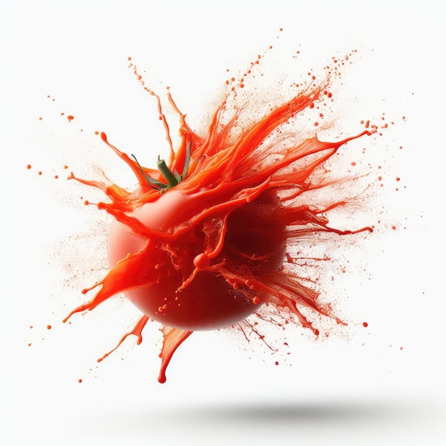 red tomato splash