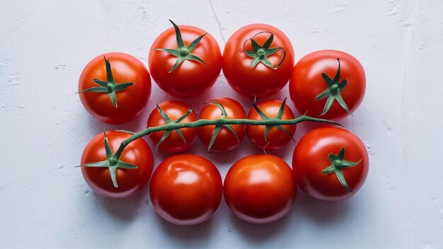 Red tomatoes fresh ripe mellow on white background