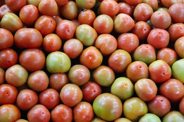 Red tomatoes on sale at the vegetable market