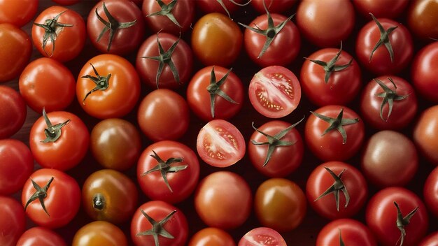 Red tomatoes with cut isolated on white