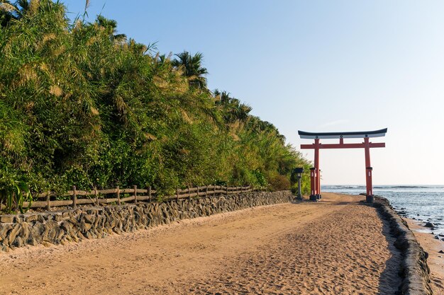 Red Torii in Aoshima Shrine