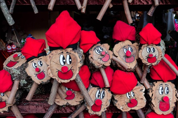 Red toys for sale in market