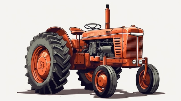 A red tractor with the number 60 on it