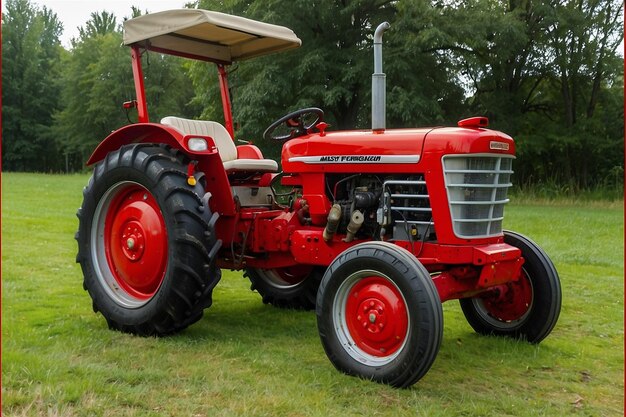 a red tractor with the word quot great western quot on the side