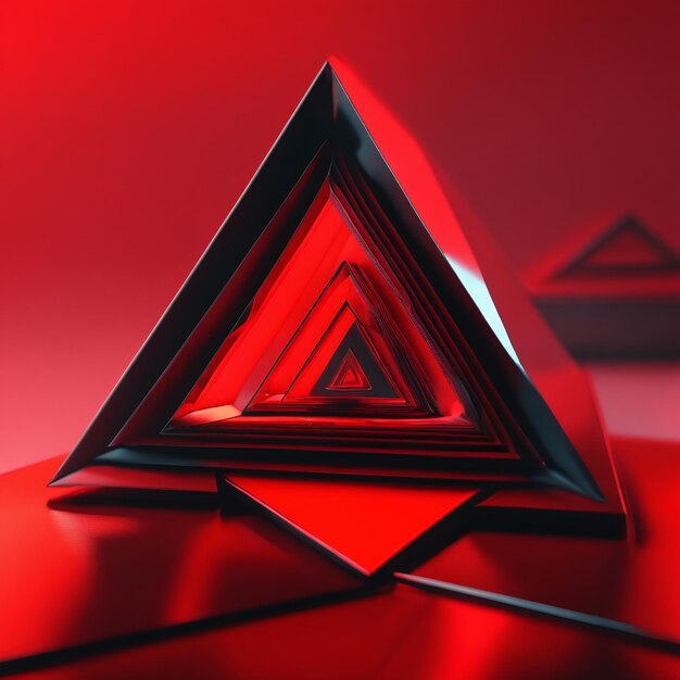 Red Triangle shaped abstract background