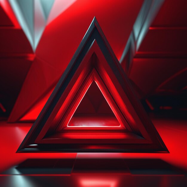 Red Triangle shaped abstract background