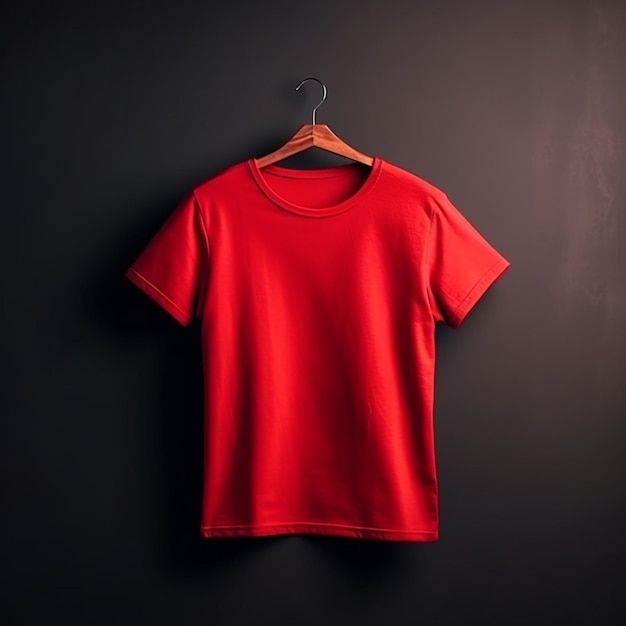 Red Tshirt Mockup on dynamic plain background Shirt mockup set Dark red tee shirt mockup front