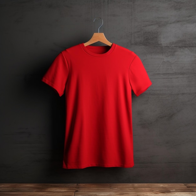 Red Tshirt Mockup on dynamic plain background Shirt mockup set Red tee shirt mockup front