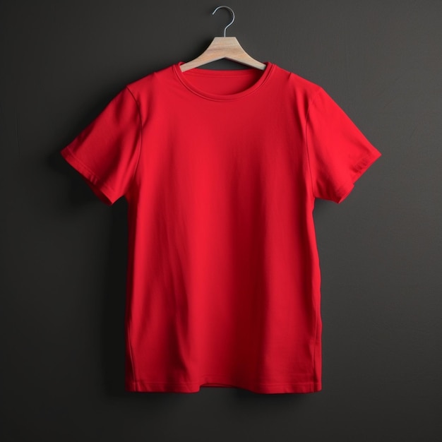 Red Tshirt Mockup on dynamic plain background Shirt mockup set Red tee shirt mockup front